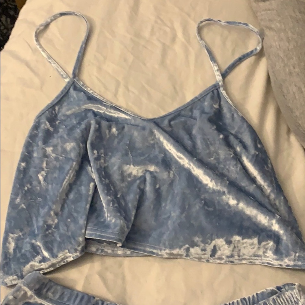 Missguided pajama set velvet